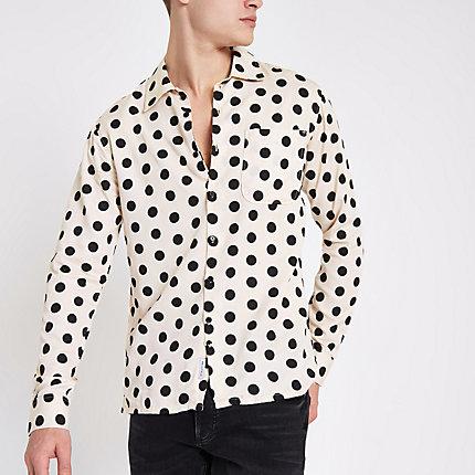 Mens Bellfield Polka Dot Button-down Shirt