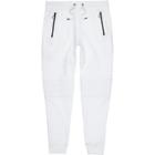 River Island Mens White Biker Panel Muscle Fit Joggers