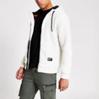 River Island Mens Superdry Borg Zip Front Hoodie