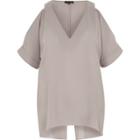 River Island Womens Cold Shoulder Split Back Top