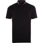 River Island Mens Embroidered Collar Slim Fit Polo Shirt