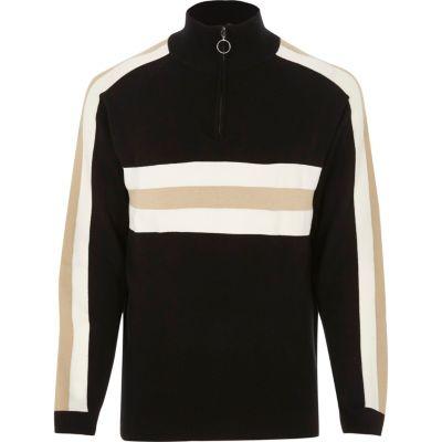 Mens Bellfield Blocked High Neck Sweatshirt