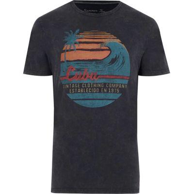 River Island Mens Jack And Jones Vintage 'cuba' T-shirt
