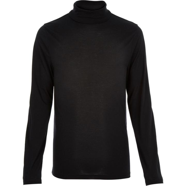 River Island Mensblack Jersey Roll Neck