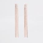 River Island Womens Rose Gold Colour Slinky Stud Earrings
