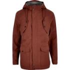 River Island Mens Rust Hooded Casual Jacket
