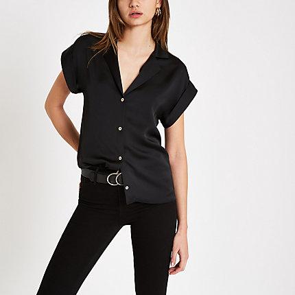 River Island Womens Button Front Short Sleeve Shirt