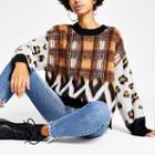 River Island Womens Mixed Print Knitted Jumper