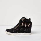 River Island Womens Suede Studded Hi Tops