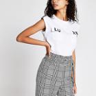 River Island Womens White 'luxe' Pocket T-shirt