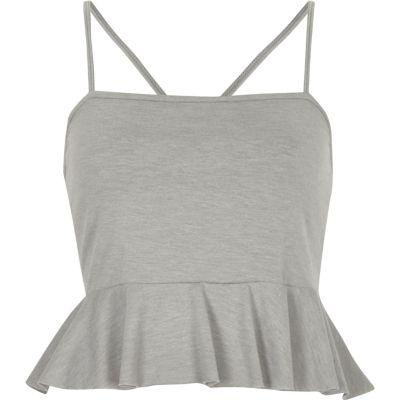 River Island Womens Cross Back Frill Hem Cami