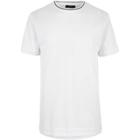 River Island Mens White Longline Mesh T-shirt