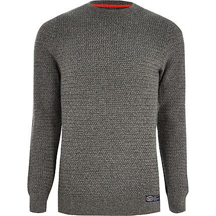 River Island Mens Superdry Textured Sweater