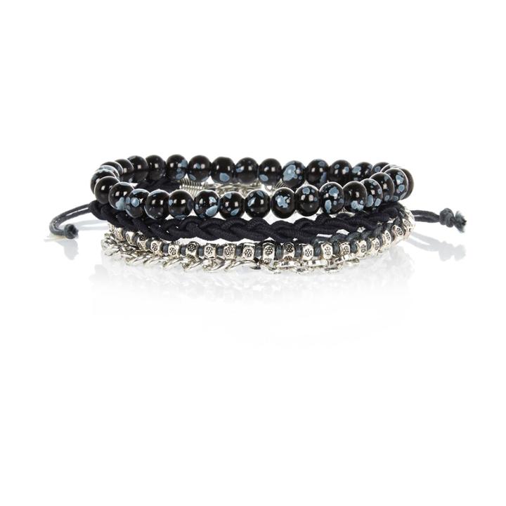River Island Mensnavy 4 Pack Bracelets
