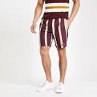 River Island Mens Slim Fit Stripe Print Shorts