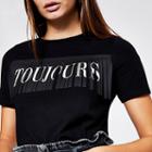 River Island Womens 'toujour' Fringe Short Sleeve T-shirt