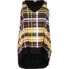 River Island Womens Plus Check V-neck Tank Top