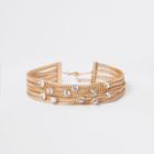 River Island Womens Gold Tone Chunky Layered Snake Chain Choker
