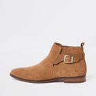 River Island Mens Suede Buckle Chelsea Boots
