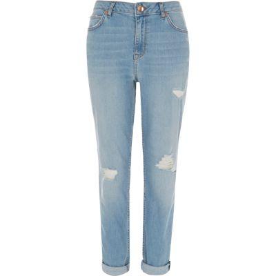 River Island Womens Wash Ripped Ashley Boyfriend Jeans