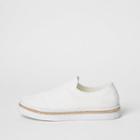 River Island Womens White Knitted Runner Espadrille Sneakers