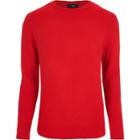 River Island Mens Textured Knit Crew Neck Sweater