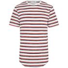 River Island Mens Only And Sons White Stripe Longline T-shirt