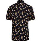 River Island Mens Short Sleeve Feather Print T-shirt