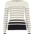 River Island Womens Stripe Lace-up Sleeve Knitted Top