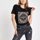 River Island Womens 'la Mode' Flock T-shirt