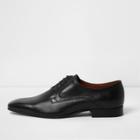 River Island Menss Square Toe Leather Derby Shoes