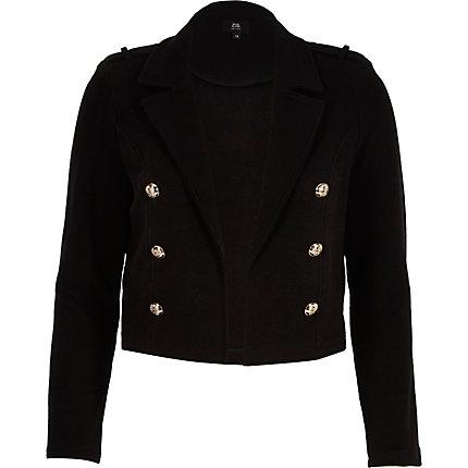 River Island Womens Petite Button Cropped Blazer