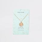 River Island Womens Gemini Zodiac Sign Gold Colour Necklace