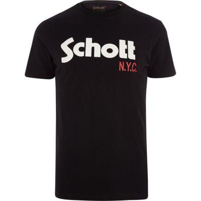 Mens Schott Logo Print T-shirt