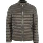 River Island Mens Quilted Racer Neck Jacket