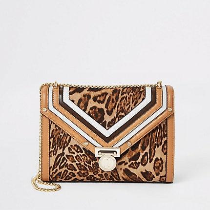 River Island Womens Leopard Print Shoulder Bag