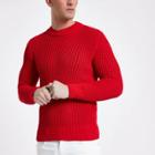 River Island Mens Slim Fit Long Sleeve Knitted Sweater