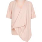 River Island Womens Wrap Front Asymmetric Hem T-shirt