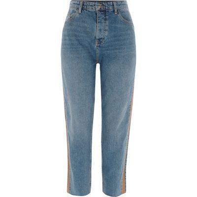 River Island Womens Casey Side Stripe Slim Fit Jeans