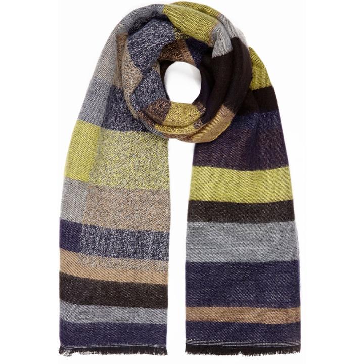 River Island Mensyellow Block Stripe Scarf