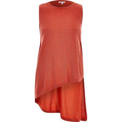 River Island Womens Lurex Side Split Knitted Top
