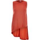 River Island Womens Lurex Side Split Knitted Top
