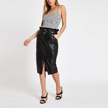 River Island Womens Snake Print Cami Bodysuit