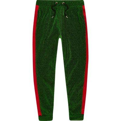 River Island Mens Jaded Metallic Joggers