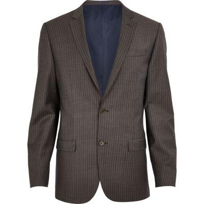 River Island Mens Stripe Slim Suit Jacket