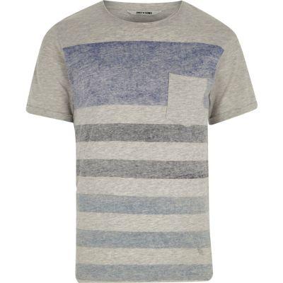 River Island Mens Only And Sons Stripe Pocket T-shirt