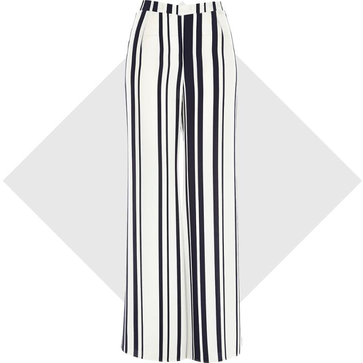 River Island Womens White Stripe Palazzo Pants