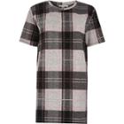 River Island Womens Petite Check Oversized T-shirt