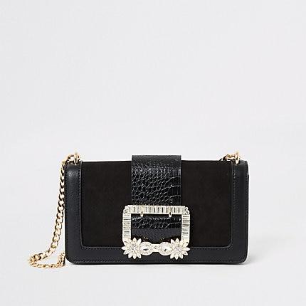 River Island Womens Embellished Buckle Underarm Bag
