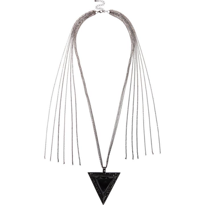 River Island Womens Chain Triangle Pendant Necklace